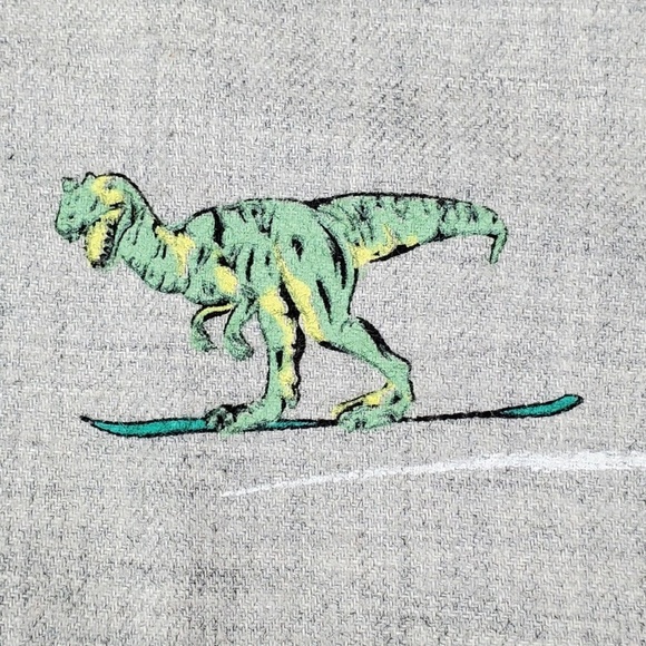 Cat & Jack™ Boys' Shirt Dino Long Sleeve Button-Down Gray XLH(16) - Picture 5 of 9